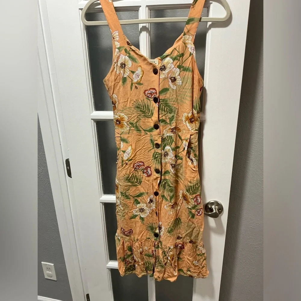 Monteau Floral Print Button Down Dress - Picture 2 of 14